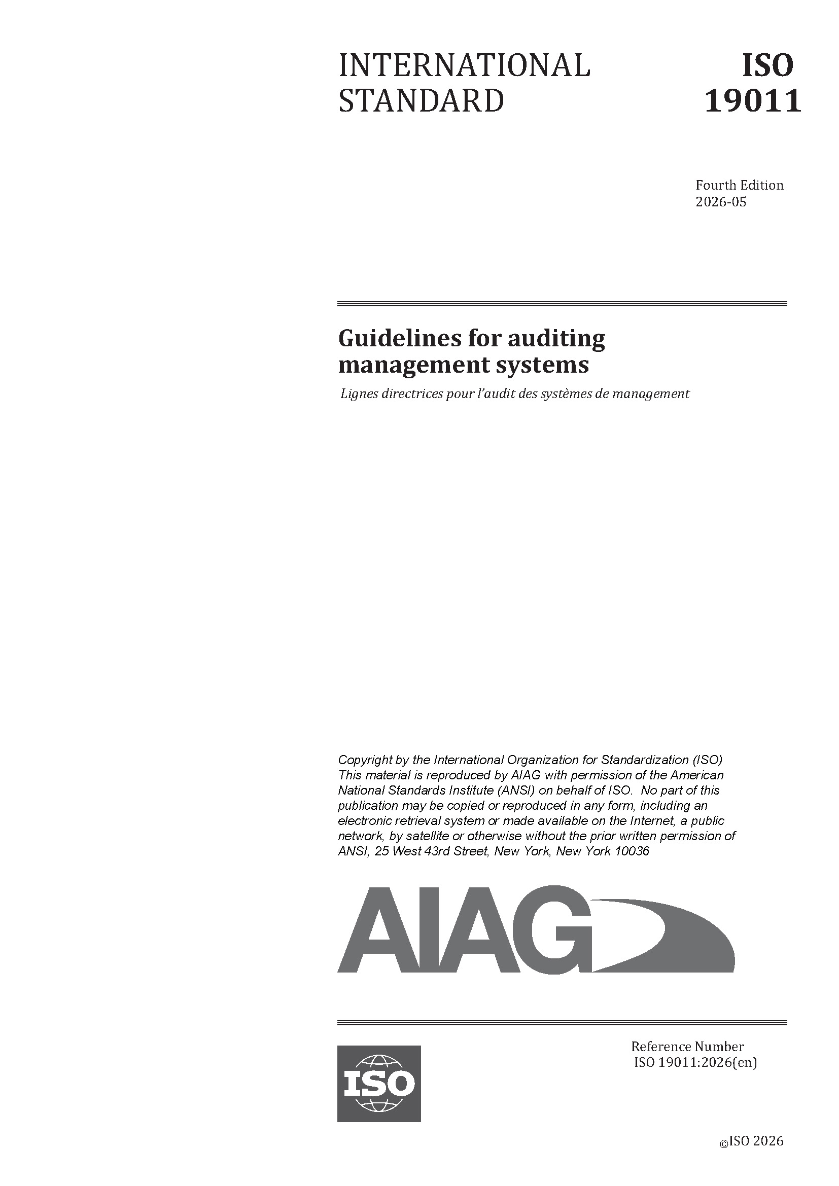 Publications AIAG Guidelines for Auditing Management Systems 1.5.2026 preview