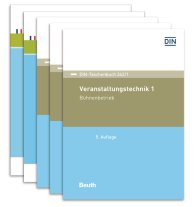 Preview  DIN-VDE-Taschenbuch 342/1_-_5; Veranstaltungstechnik; Paket: DIN-(VDE)-Taschenbücher 342/1 bis 342/5 Band 1: Bühnenbetrieb // Band 2: Beleuchtung, Ton- und Medientechnik // Band 3: Bühnenmaschinerie // Band 4: Tragmittel 1.7.2019