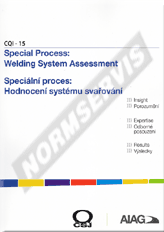Publications  CQI 15. Speciální proces: Hodnocení systému svařování. Publikace obsahuje CD s procesními tabulkami 1.12.2014 preview