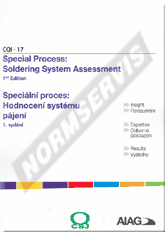 Preview  CQI 17. Speciální proces: Hodnocení systému pájení. - 1. vydání. Publikace obsahuje CD s procesními tabulkami 1.12.2015