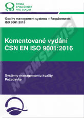Preview  Komentované vydání ČSN EN ISO 9001: 2016. Systémy managementu kvality. Požadavky 1.3.2016