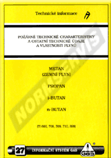 Preview  Požárně technické charakteristiky a ostatní technické údaje a vlastnosti plynů. Metan (zemní plyn), propan, i-butan a n-butan. 1.1.1999