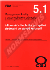 Preview  VDA 5.1 - Inline-měřicí technika pro zpětné sledování ve stavbě karoserií. Dodatek k příručce VDA 5 - Vhodnost kontrolních procesů - 1. vydání 1.8.2013