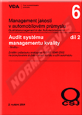 Publications  VDA 6.2 - QM - Audit systému. Služby. Zvláštní požadavky na organizace poskytující služby v automobilovém průmyslu - 3. vydání. 1.1.2018 preview