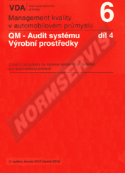 Publications  VDA 6.4 - Audit systému managementu kvality. Výrobní prostředky - 3. vydání 1.4.2018 preview